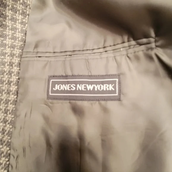 Jones New Your Men's Taupe Tweed Wool 2 button Blazer 44 L